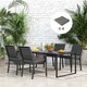 image 10 of Outsunny Set of 4 Outdoor Seat Cushions Water Repellent Seat Pads with Ties 