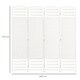 image 7 of HOMCOM 4 Panel Folding Room Divider, Freestanding Privacy Screen, White | White | White