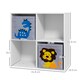 image 5 of ZONEKIZ Toy Organiser with Two Non-Woven Fabric Drawers for Bedroom - White | White | 61.8 x 29.9 x 61.8cm