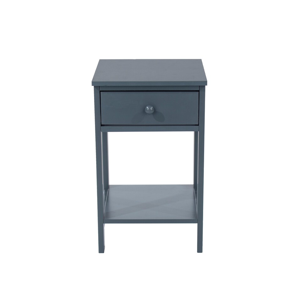 image 1 of Options 1 Drawer Petite Bedside Cabinet - Shaker-Style Nightstand for Bedrooms | Blue | Blue | 1