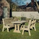 image 1 of Ergo Table Bench Set - Sits 4, Alfresco Set - L250 x W180 x H105 cm - Min. Assembly Required - Set of Waterproof Cushions Included