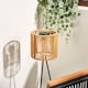 image 4 of OHS Rattan Solar Floor Lamp Cordless Outdoor Garden Light Auto Sensor | Bronze | Natural
