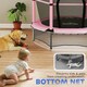 image 8 of HOMCOM 4.6FT Kids Trampoline with Safety Enclosure for Ages 3-10 Years, Pink