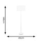 image 2 of ValueLights Charlie White Stem Floor Lamp White Shade & Bulb White