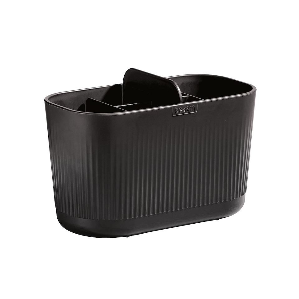 image 1 of ReBorn Recycled Large Bathroom Caddy Black