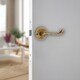 image 2 of Door Handles Set Victorian Scroll Metal Lever Latch Internal External | Gold | Copper Rose
