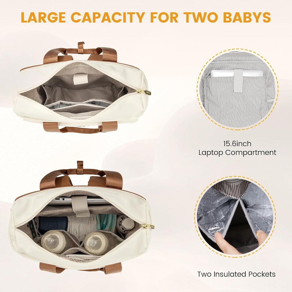 image 1 of LOVEVOOK Diaper Bag Backpack,Diaper Tote Bag with Insulated Pockets,Baby Bag for Girl Boy with Changing Pad,Large Baby Nappy Bag with Pacifier Case,Anti-Theft Travel Backpack for Women