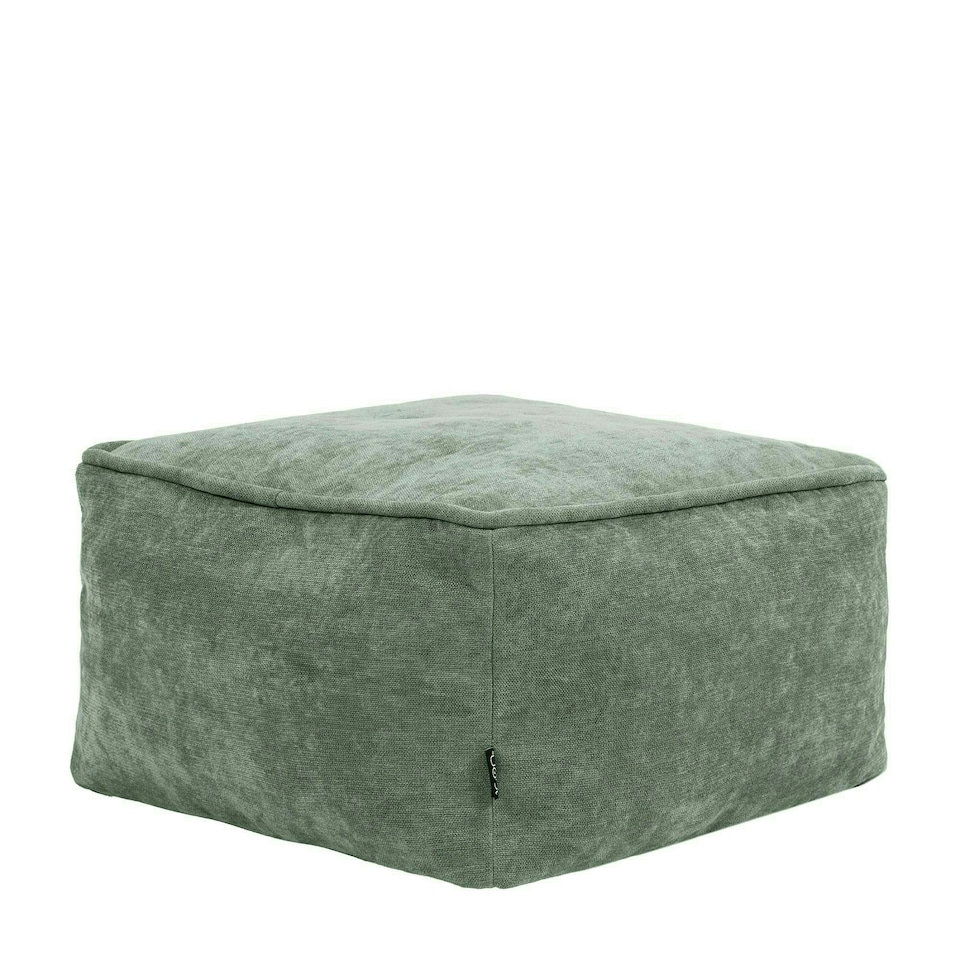 image 1 of icon Amara Chenille Bean Bag Pouffe Sage Green Green
