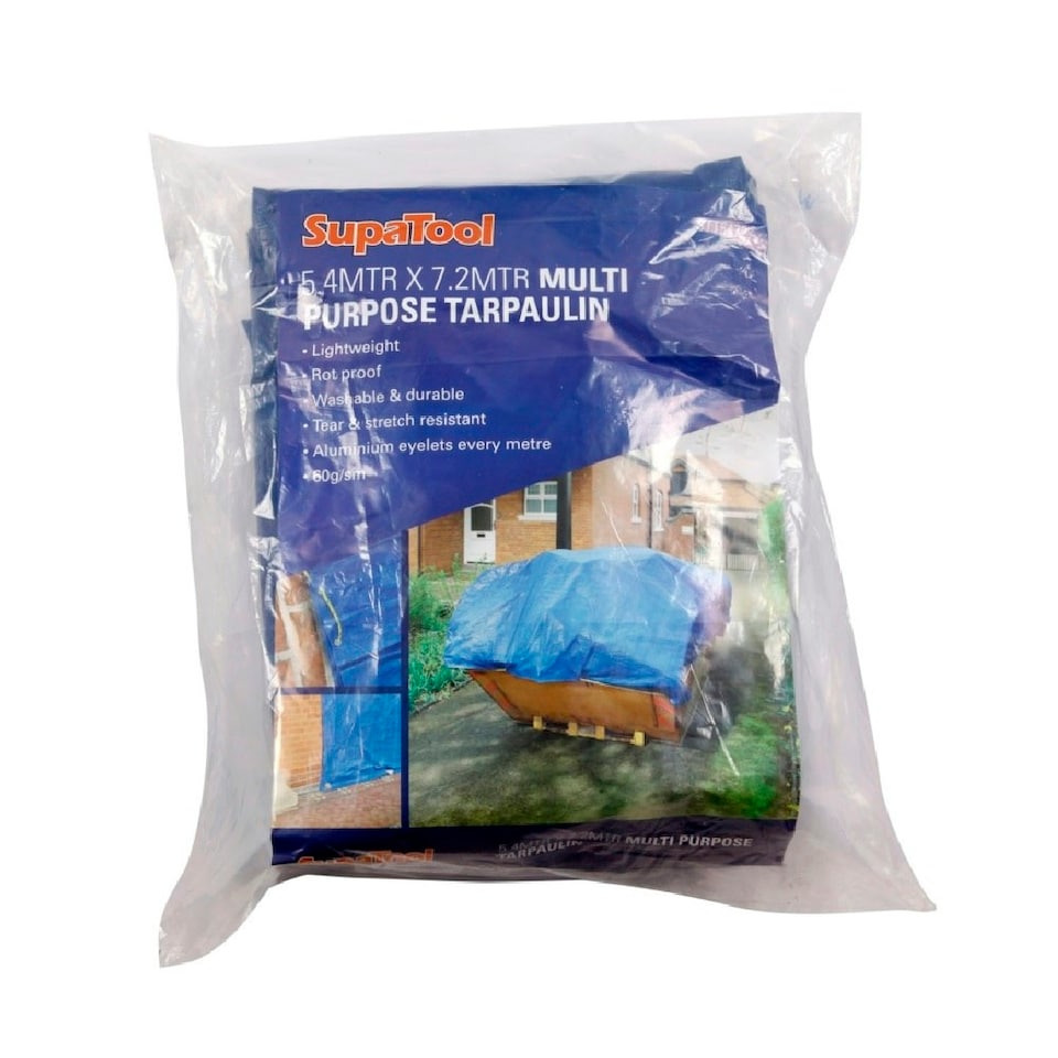 image 1 of SupaTool Tarpaulin - Blue - 5.4 x 7.2m