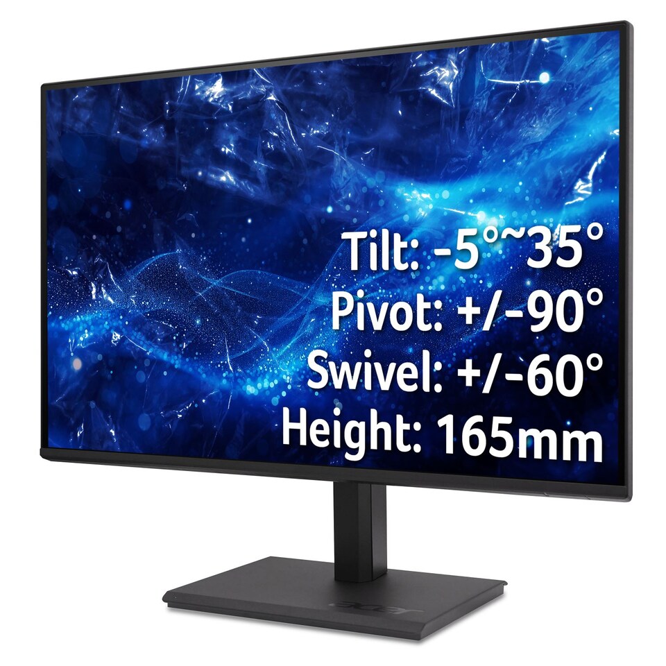 image 1 of Acer Vero B247YGbmiprzx 24-Inch IPS Full HD 120Hz Height Adjustable Monitor With Speakers