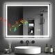 image 1 of HOMCOM 600 x 800 mm Bathroom Mirror with Bluetooth Lights Demister Pad | Silver