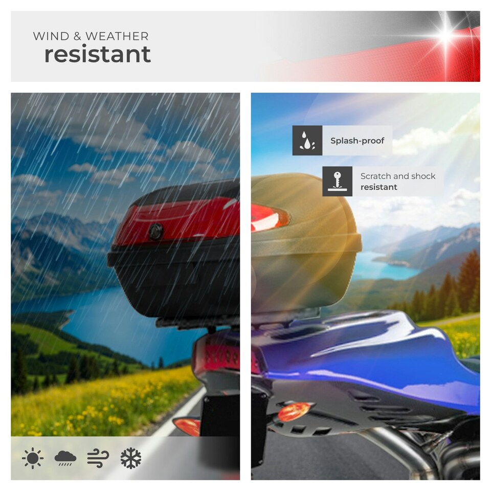 image 1 of Top box for motorcycle approx. 48 litres | Black