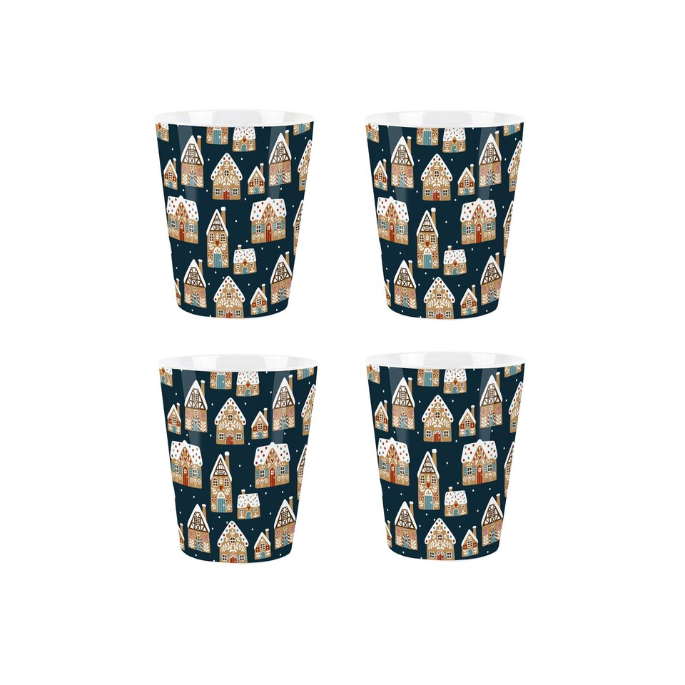 image 1 of Gingerbread Houses Ceramic Egg Cups - Set of 4