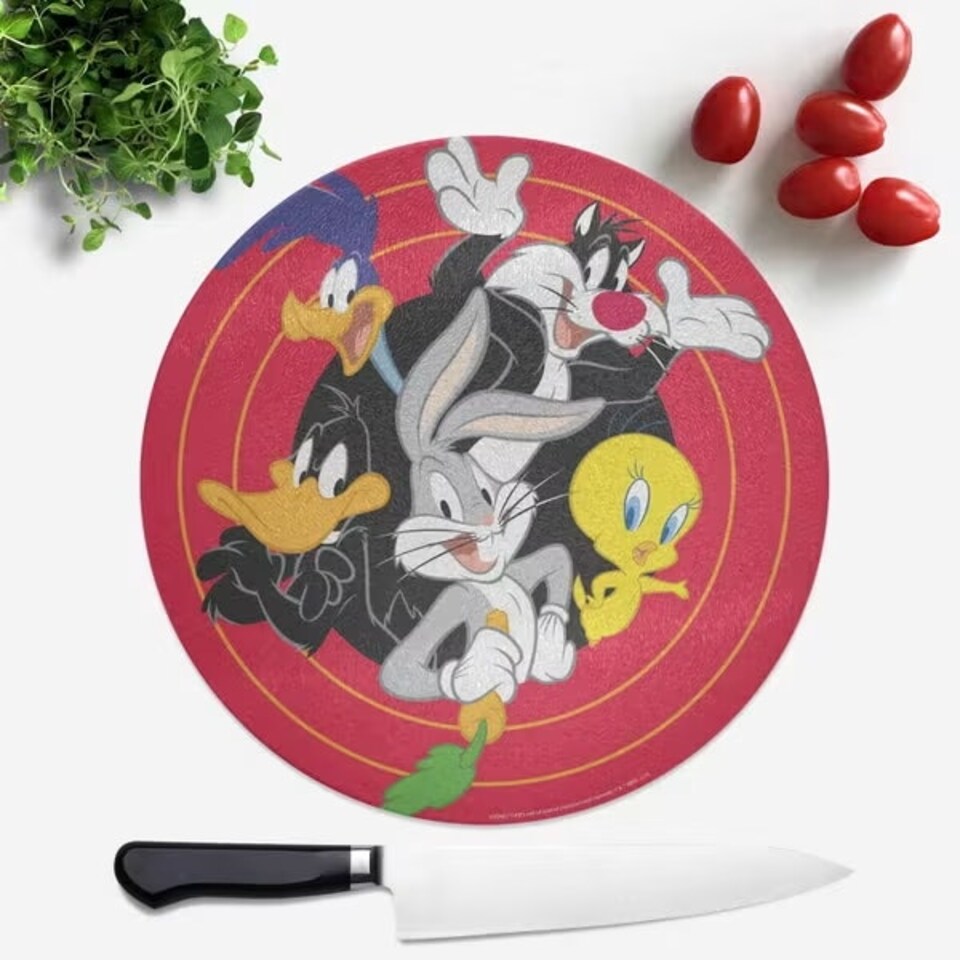 image 1 of Looney Tunes Round Chopping Board N/A