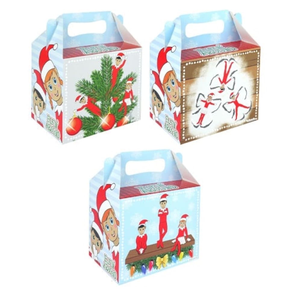 Assorted Elfin Around Christmas Treat Box 14cm