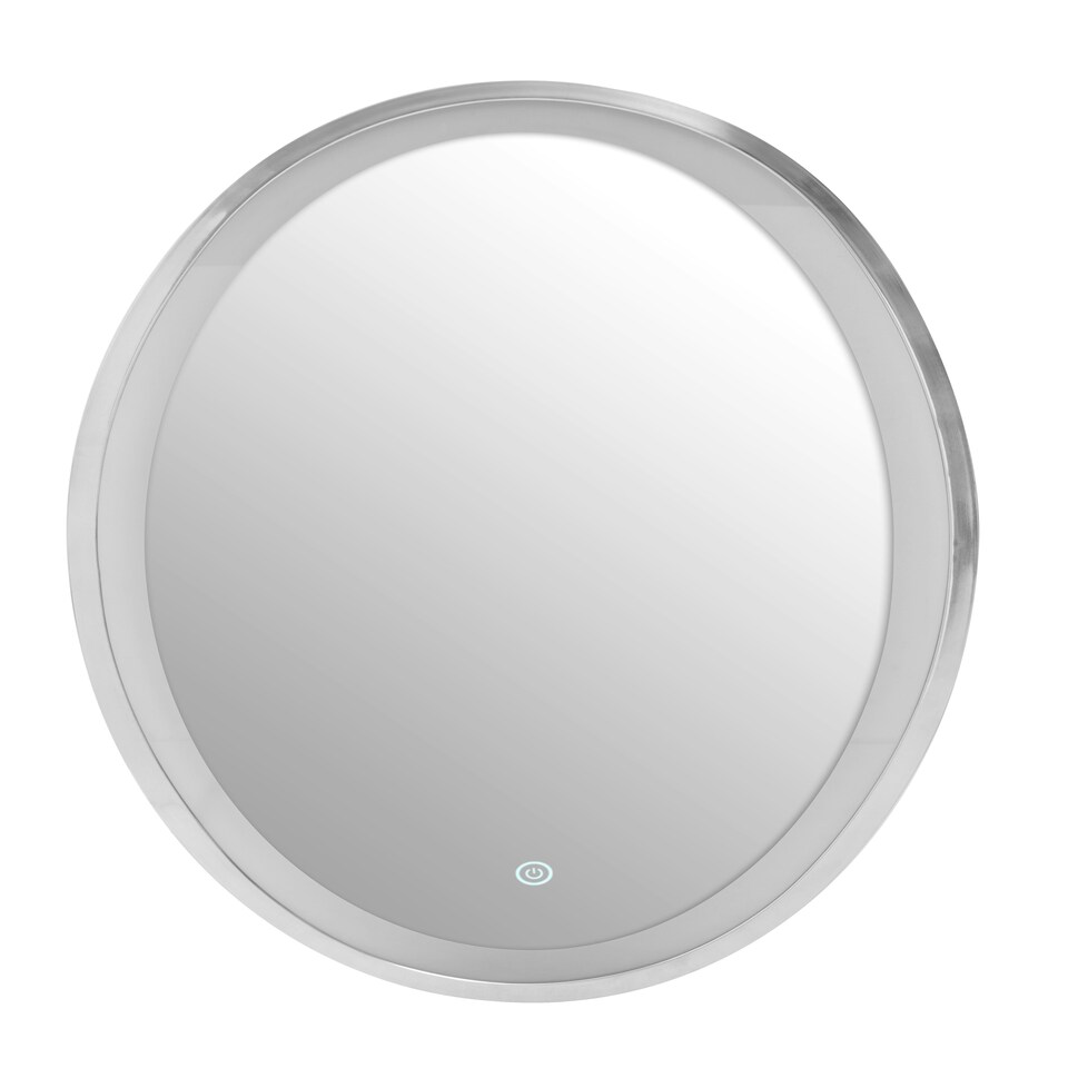 image 1 of Interiors by Premier Illuminated Silver Oval Mirror Silver
