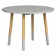 image 4 of Kids Wooden Round Table & Chair Set Toddlers Small Children Home Nursery Play | Multi | grey table with 4 chairs | 5