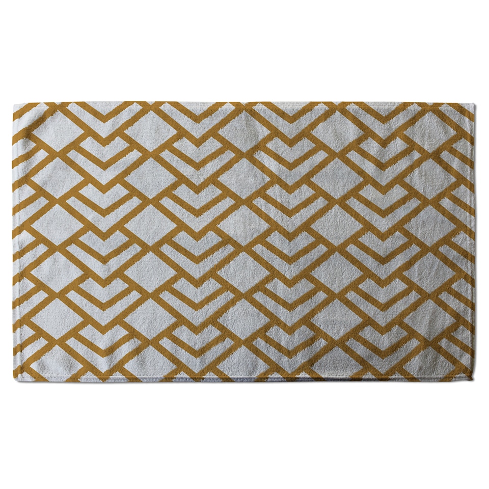 image 1 of Geometric Scales Designer Kitchen Towel | Multi
