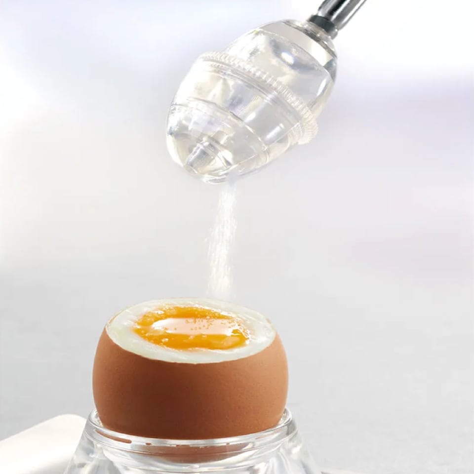 image 1 of GEFU OVO Egg Cracker for Boiled Eggs & Salt Shaker