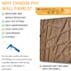 image 9 of NOVECRAFTO Geometric 3D Wall Panels – 6 Sheets Covering 1.5 sqm (16.15 sqft) – Decorative PVC Panels 50x50cm – Modern Geometric Line Design Wooden