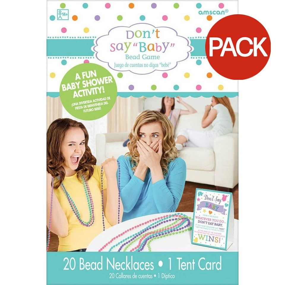 image 1 of Amscan Don´t Say Baby Beaded Necklace (Pack of 20) - Multicoloured - One Size