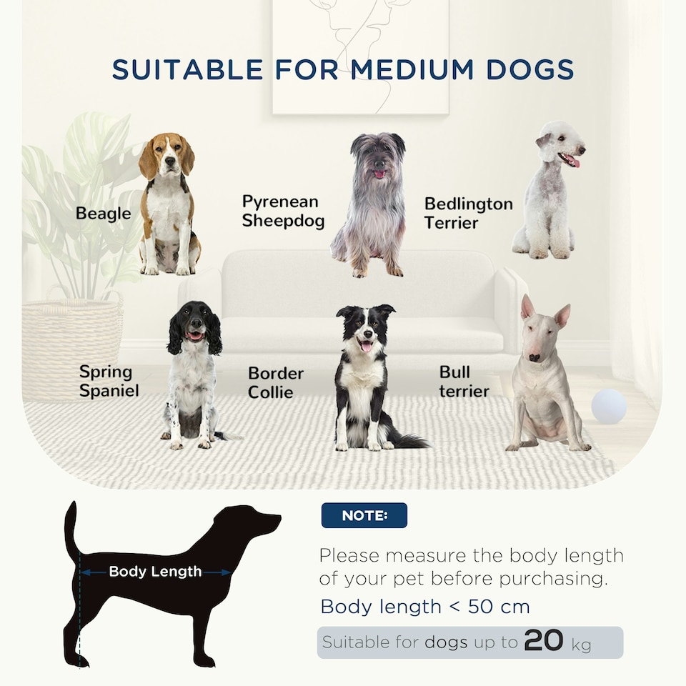 image 1 of PawHut Dog Sofa Bed with Legs, Water-Resistant Fabric for Medium Dogs - Grey