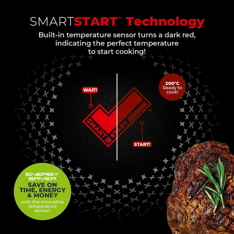 image 1 of Tower T900302 Smart Start 30Cm Frying Pan Black