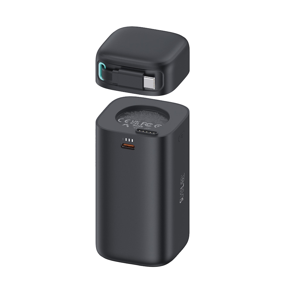 image 1 of SilverLabel 2in1 18K PowerBank&Retract USB-C Cable Black