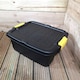 image 2 of 24L Heavy Duty Storage Box Sturdy, Lockable, Stackable and Nestable Design Storage Chest with Clips in Black