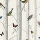 image 1 of Holden Décor Epping Birds On Branches Wallpaper - White/Grey - One Size White
