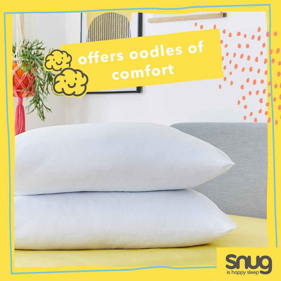 image 1 of Snug Deeply Dreamy Mattress Protector and 2 Pillows Set White | Single