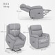image 3 of HOMCOM Power Lift Recliner Chair with 8 Point Massage, Electric Lift Chair for Elderly, Overstuffed Linen Fabric Riser and Reclining Armchair with Remote Control, Side Pockets, for Living Room, Grey