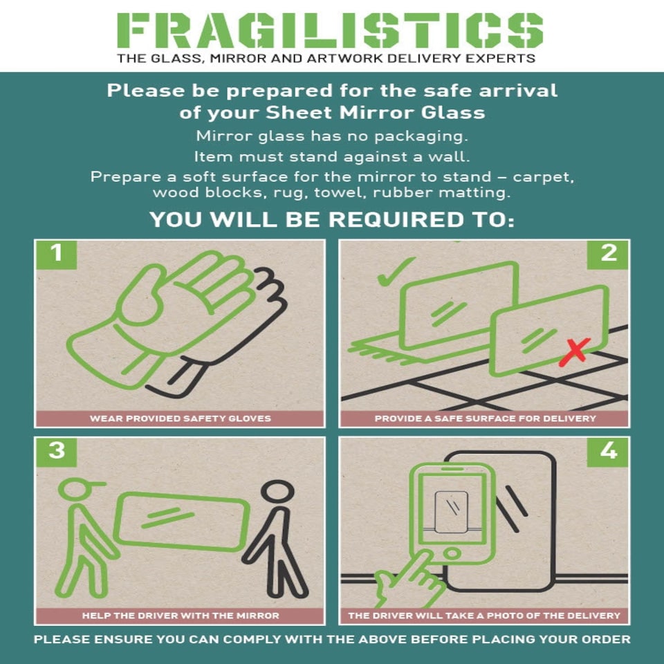 image 1 of Circuitt 4mm Sheet Mirror Glass Bevelled 102 x 76 CM | Multi