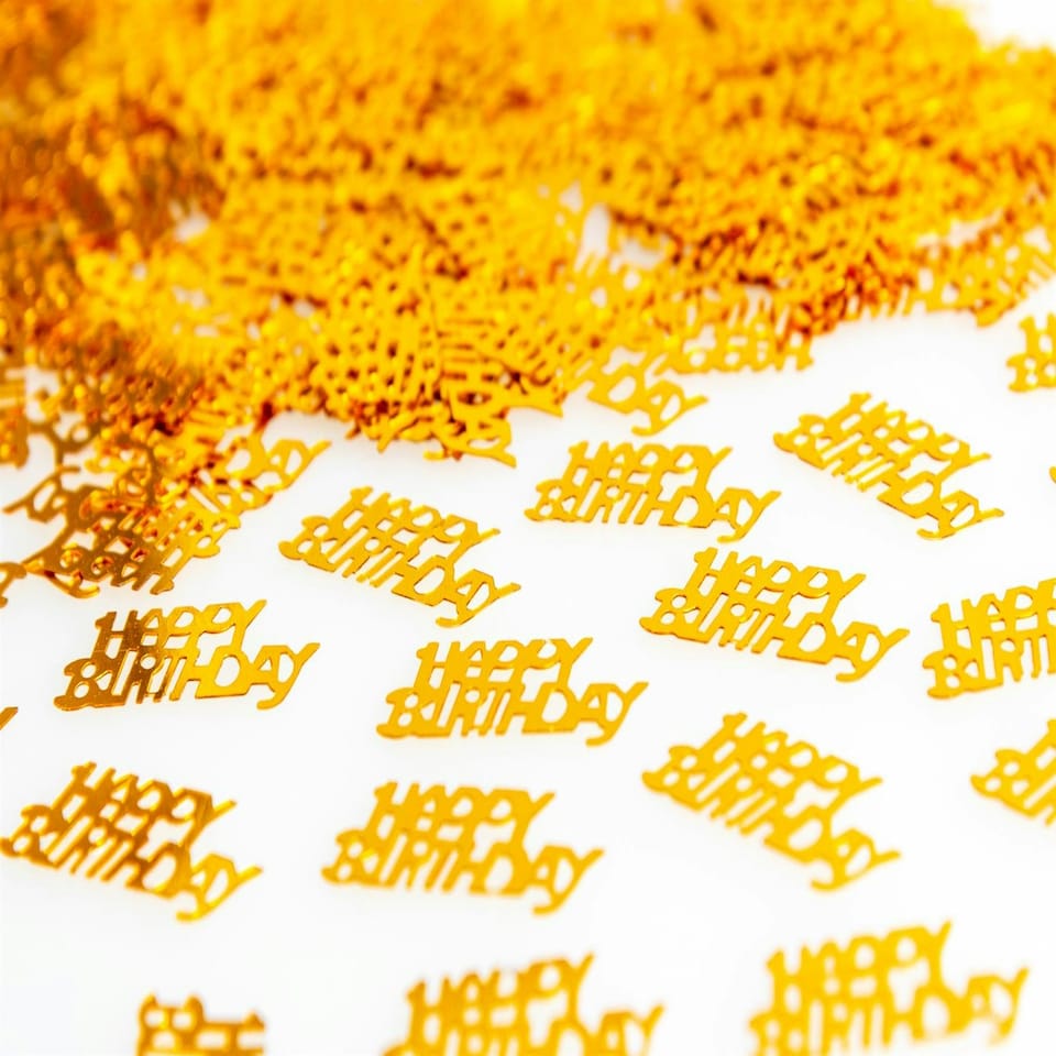 image 1 of of 14g Gold Happy Birthday Confetti