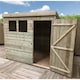 image 3 of 8 x 3 Garden Shed Pressure Treated T&G PENT Wooden Garden Shed - 2 Windows + Single Door (8' x 3' / 8ft x 3ft) (8x3)