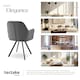 image 7 of Armchair Lucia - padded, quilted pattern, 180 degree swivel chair - Set of 6 Grey | Anthracite