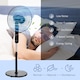 image 7 of HOMCOM 18 Pedestal Fan with Sleep Mode, Oscillating Standing Fan with 3 Modes, Remote Control, Floor Fan with Adjustable Height, 3 Speed, 7.5-Hour Timer, Black