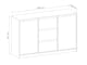 image 4 of Modern Sideboard Cabinet 140cm Wide Storage Unit Handleless 3 Drawer 2 Door Light Oak Effect - Mana