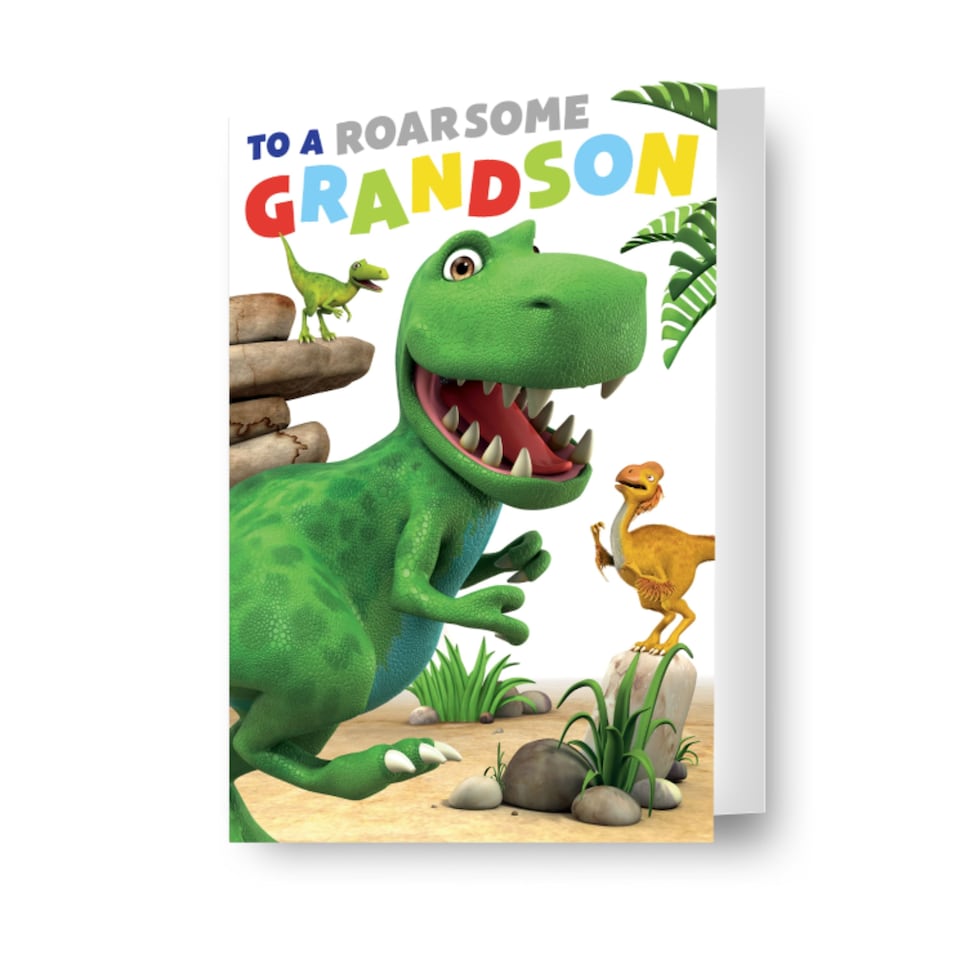Dinosaur Roar Grandson Birthday Card