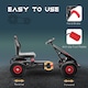 image 4 of HOMCOM Children Pedal Go Kart, Raving Go Kart with Adjustable Seat, Inflatable Tyres, Shock Aborb, Handbrake, for Ages 5-12 Years - Red
