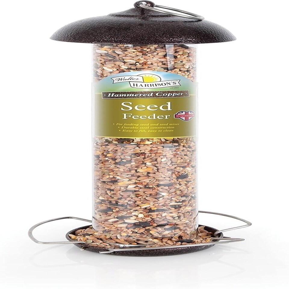 Walter Harrison's Hammered Copper Wild Bird Hanging Seed Feeder