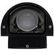 image 2 of ValueLights Black Modern Aluminium Ribbed Glass Outdoor Wall Light