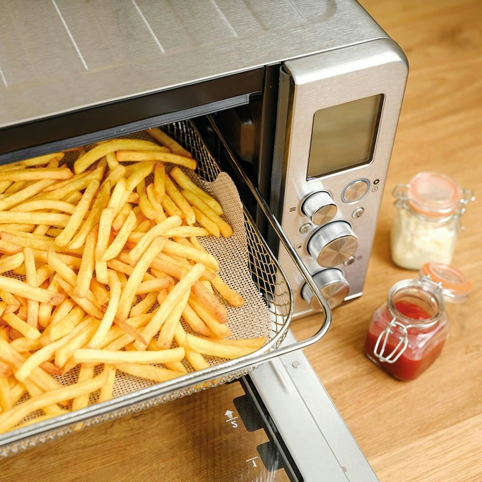 image 1 of NoStik Reusable Air Fryer Liner Rectangular Set Of 2