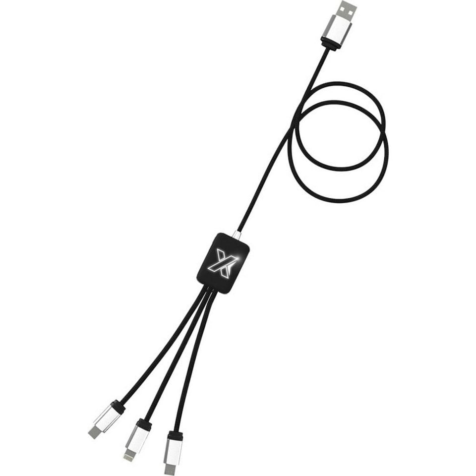 SCX Design C17 Logo USB Charger - Solid Black/White - One Size