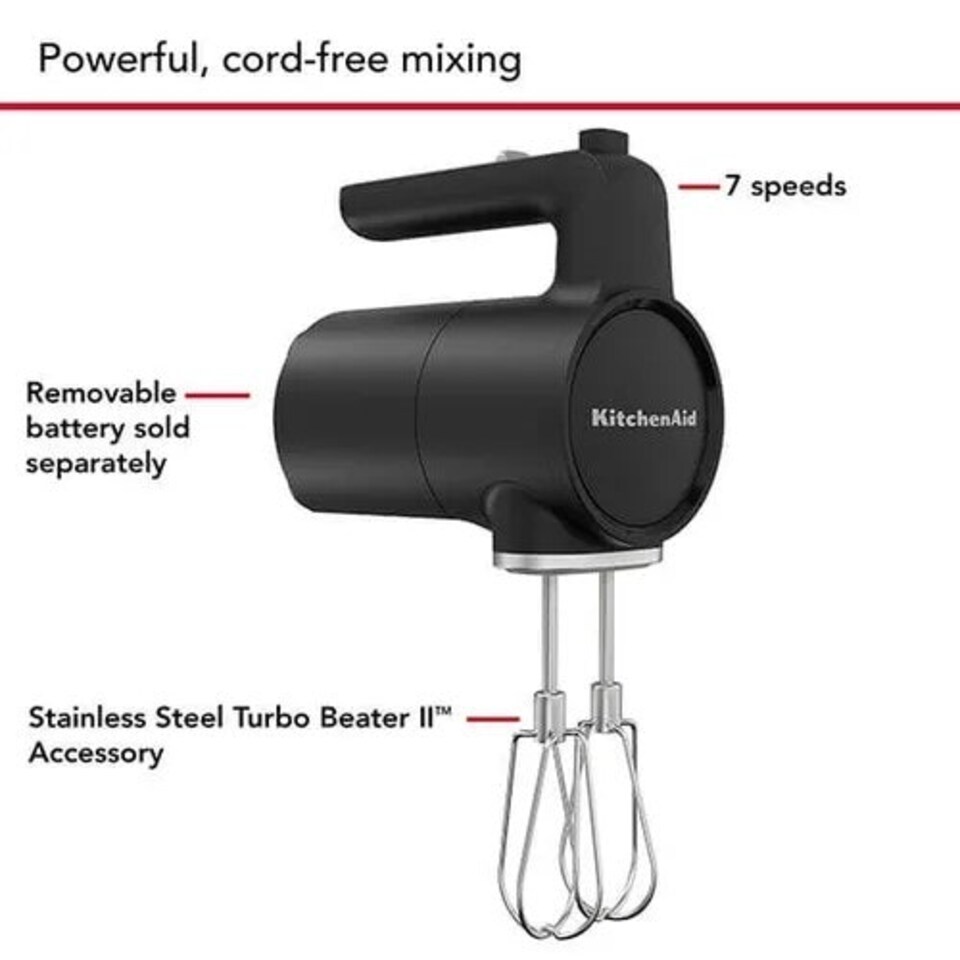 image 1 of KitchenAid Go Cordless Hand Mixer Without Battery