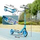 image 7 of AIYAPLAY Kids Scooter, Foldable Kick Scooter w/ Adjustable Handlebar, Blue Blue