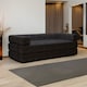 image 2 of Modern 3 Seater Sofa Bed Convertible Sofa to Bed Sherpa Fabric No Assembly Modern Living Room Furniture