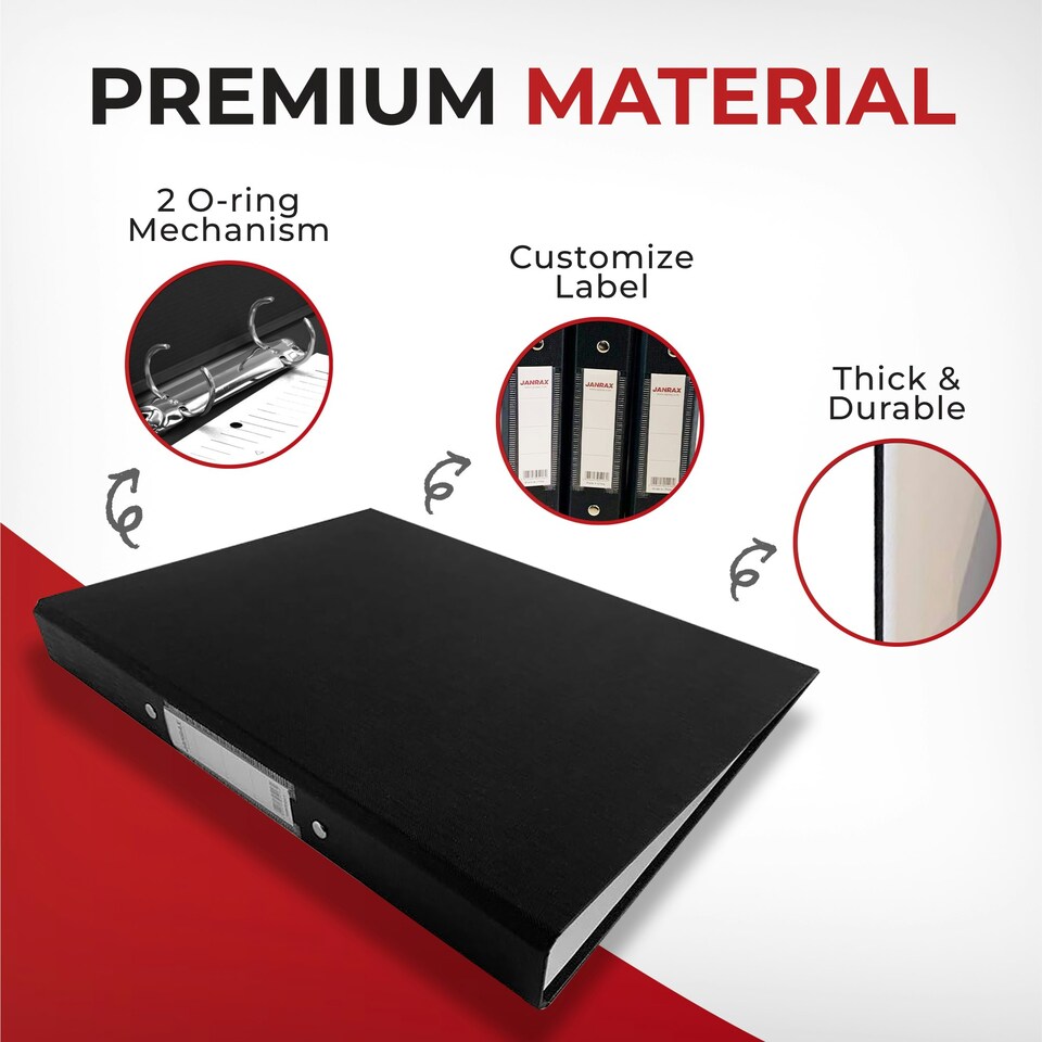 image 1 of Pack of 10 A4 Blue Paper Over Board Ring Binders by Janrax | Blue | 10