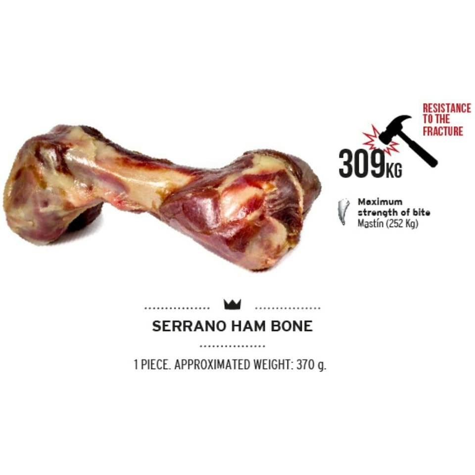 image 1 of Serrano Ham Bone Dog Treat (6 Bones)