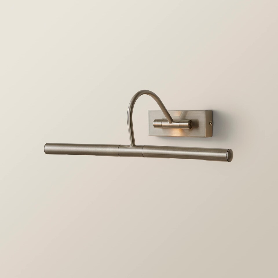 image 1 of ValueLights Modern Adjustable Brushed Chrome Picture Wall Light | Chrome